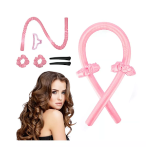 Foto 5 | Curly Ondas en Cabello rizos sin Calor Tubo + 2 Scrunchies Rosas Lab.G