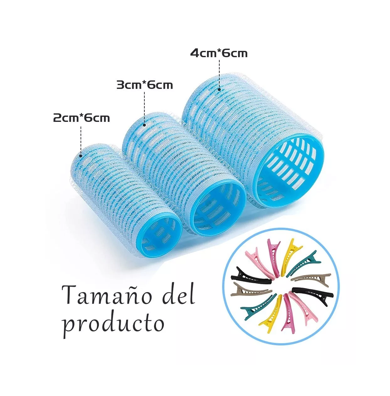 Foto 3 pulgar | Tubos De Rizadores De Pelo Plás Autoagarre Hair Rulo 49 Pzs, Azul