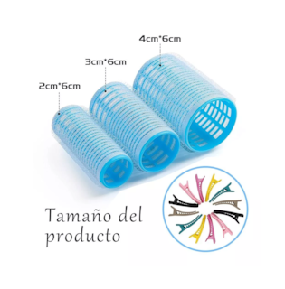 Foto 2 | Tubos De Rizadores De Pelo Plás Autoagarre Hair Rulo 49 Pzs, Azul