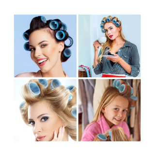 Foto 4 | Tubos De Rizadores De Pelo Plás Autoagarre Hair Rulo 49 Pzs, Azul