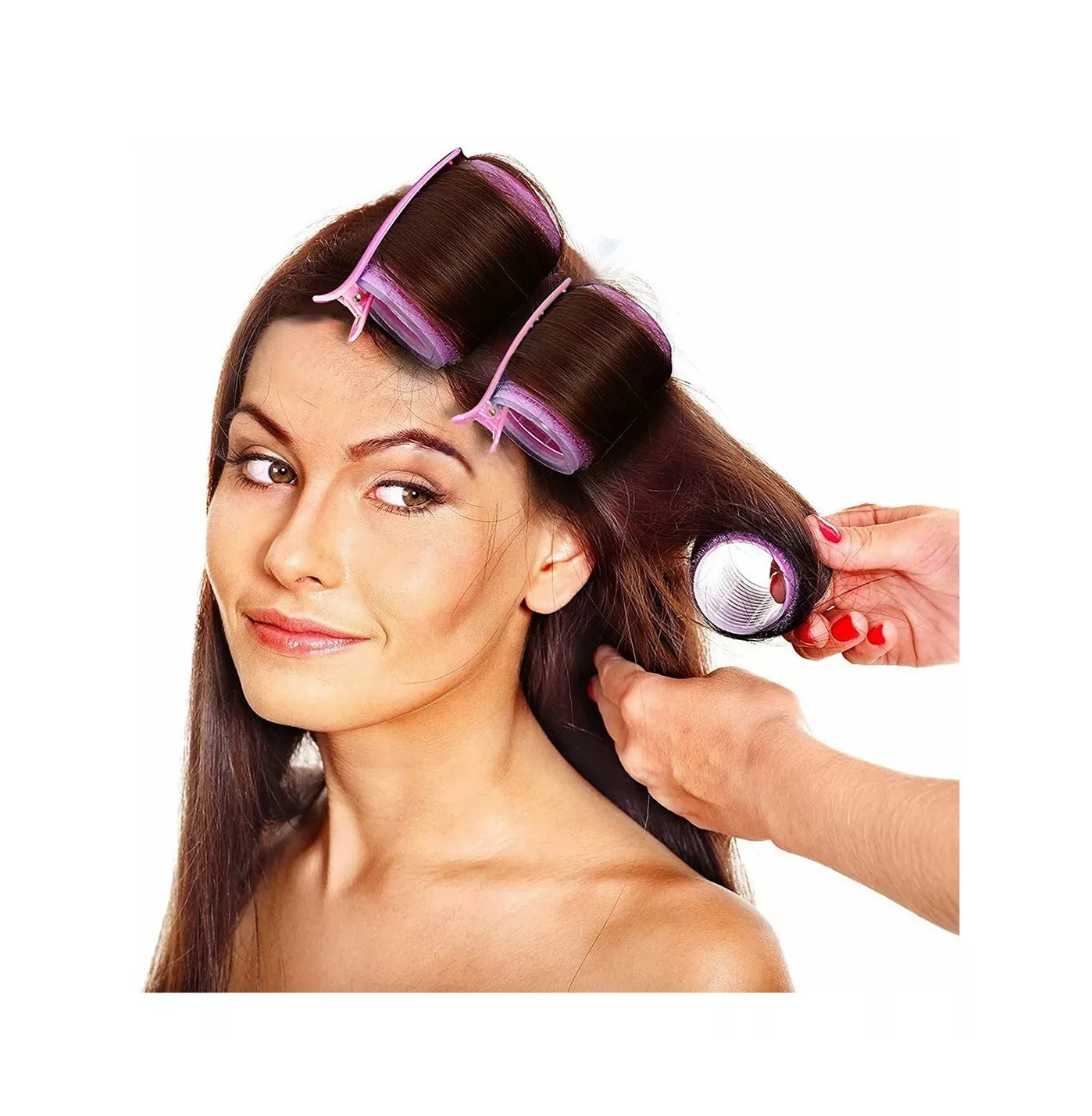 Foto 3 | Rodillo Abrazadera Plástica para Cabello Belug Multicolor 48 Piezas