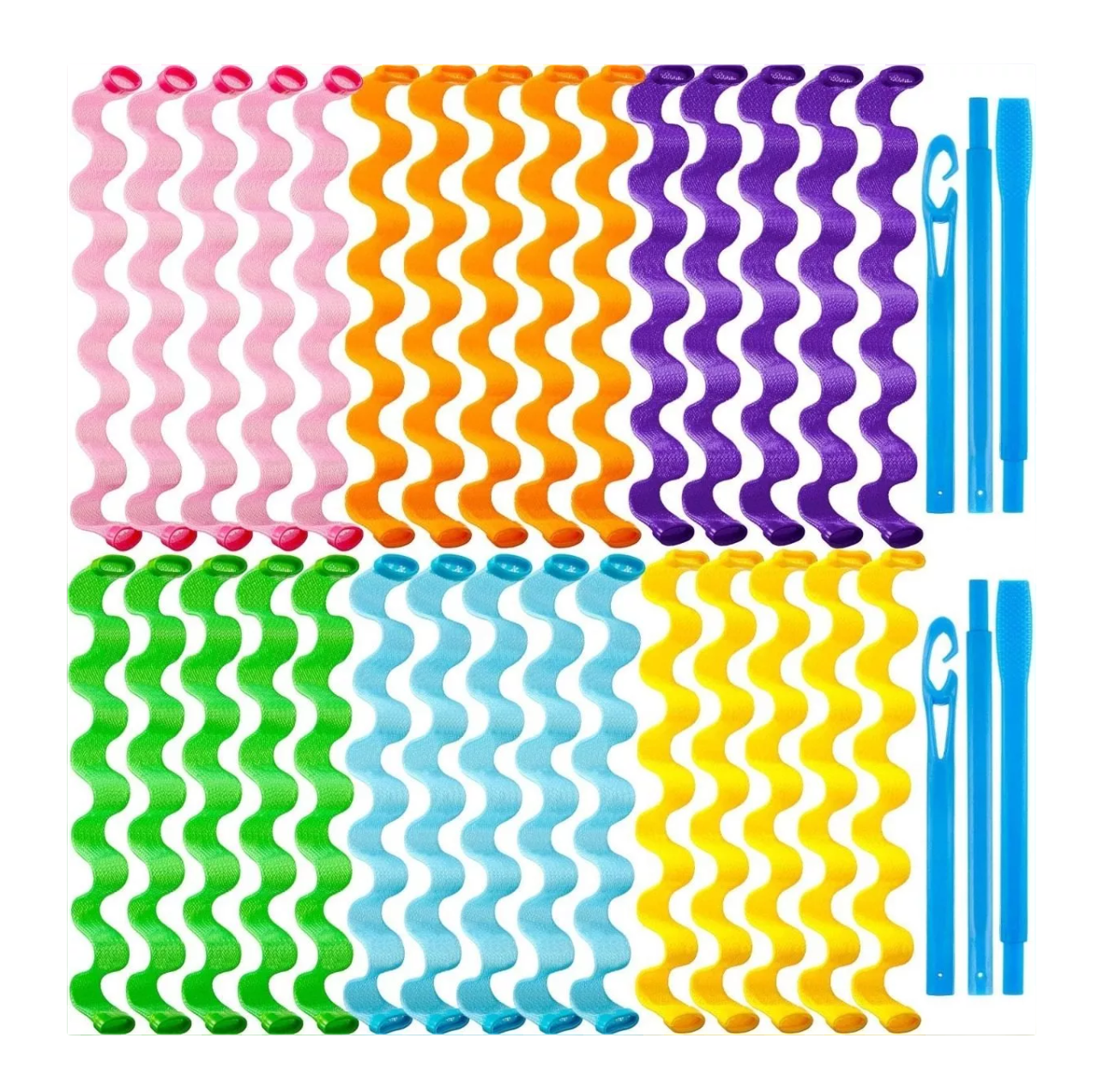 Foto 1 | Set de Rizadores sin Calor Belug Varios Colores 30 Piezas