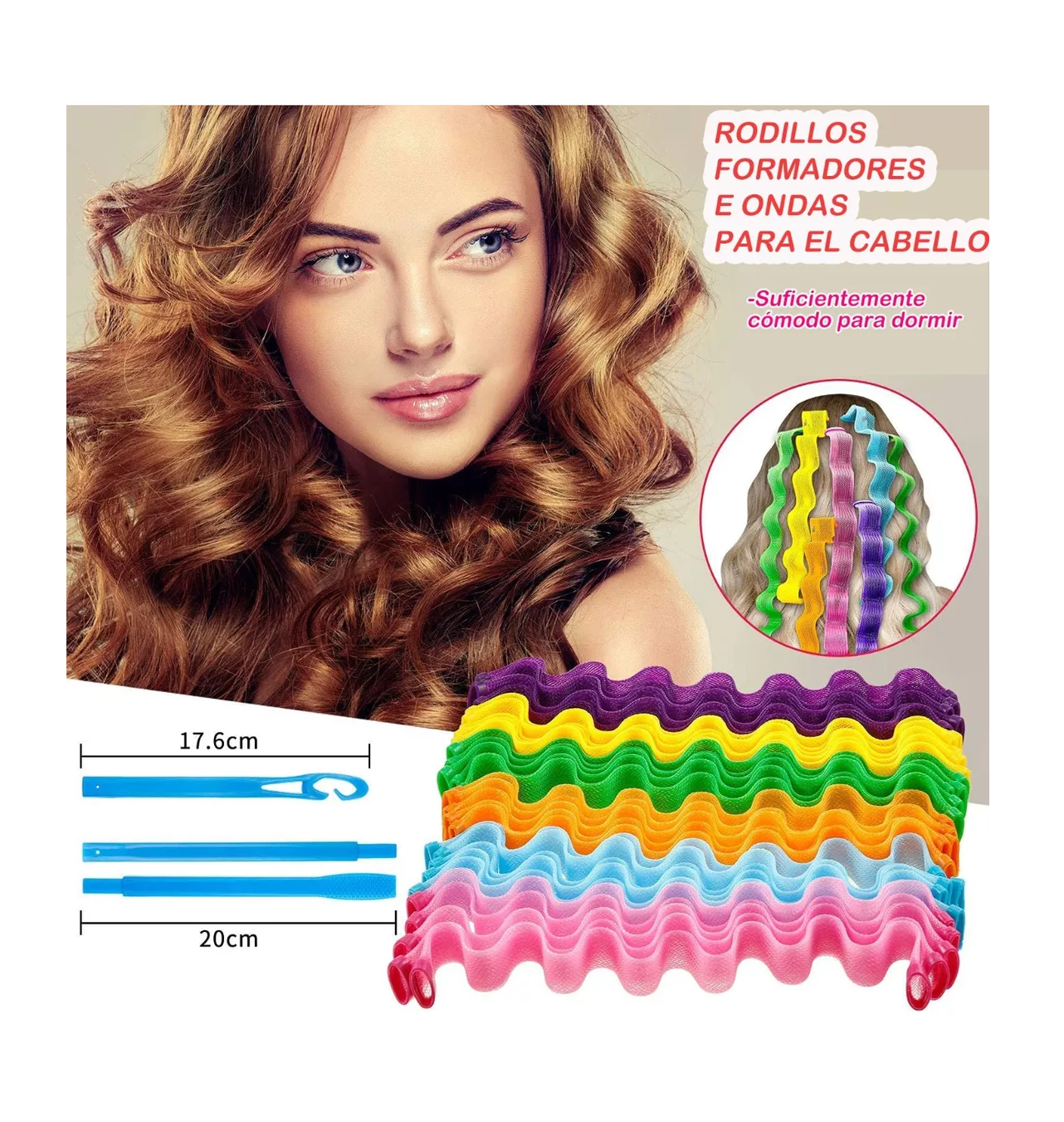 Foto 5 | Set de Rizadores sin Calor Belug Varios Colores 30 Piezas