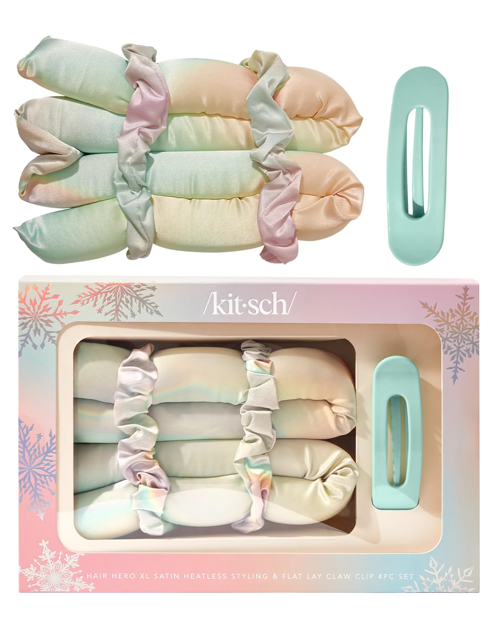 Foto 2 pulgar | Set De Peinado Kitsch Holiday Hair Hero Xl Satin Heatless - Venta Internacional.