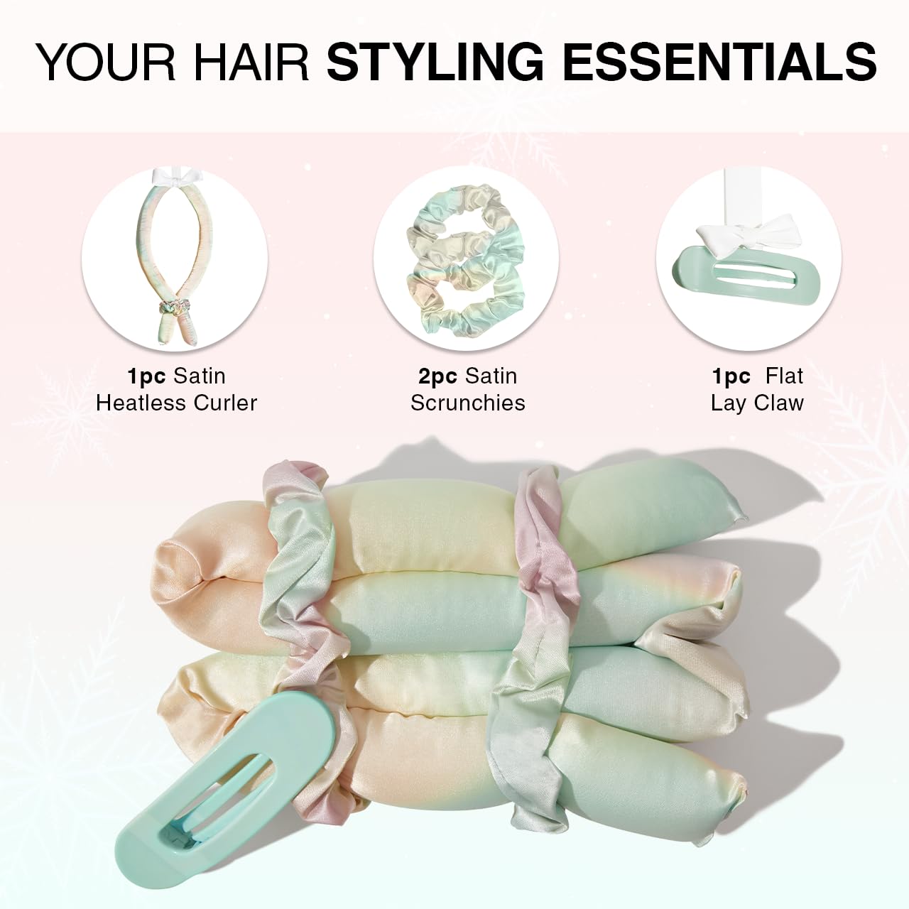 Foto 6 pulgar | Set De Peinado Kitsch Holiday Hair Hero Xl Satin Heatless - Venta Internacional.
