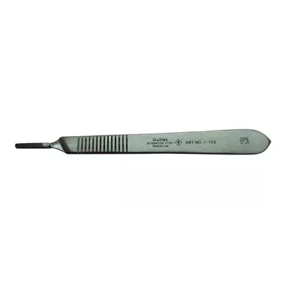 Mango De Bisturí No.3 Guttek Estilo Alemán 7-103 Acero Inox.