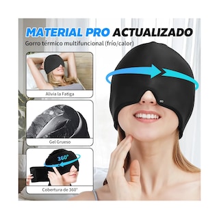 Foto 4 | Gorro Para Migraña De Gel Con Compresión Fría Y Caliente Eo Safe Imports Esi-19919 Negro