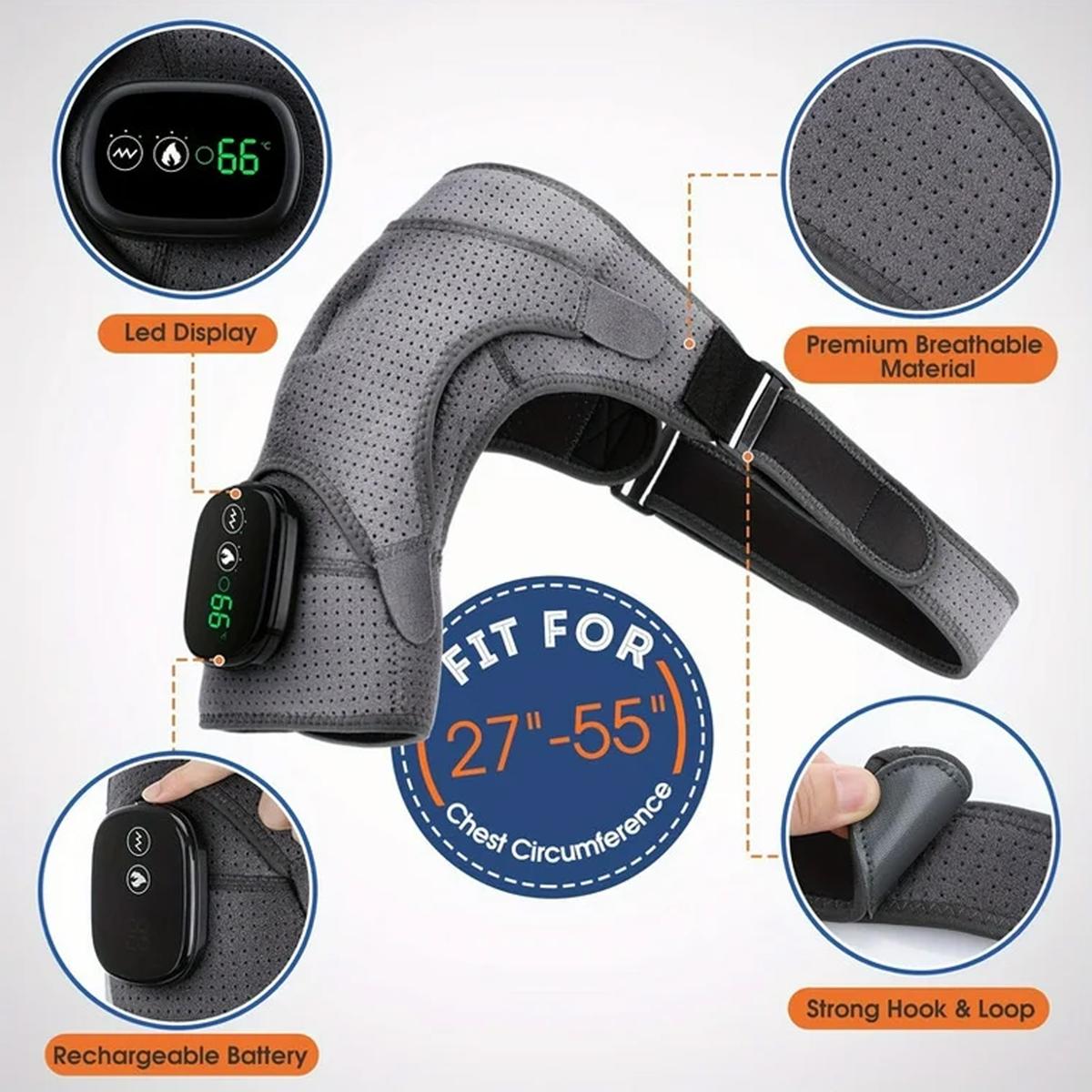 Foto 4 pulgar | Soporte Masajeador De Hombro Fullmedix Mxpuy-001 1 Pieza Gris