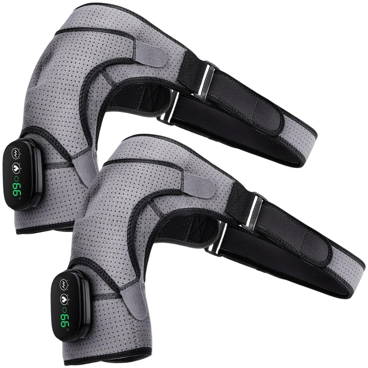 Foto 2 pulgar | Hombreras Con Vibración Fullmedix Mxpfp-002 2 Piezas Gris Y Negro