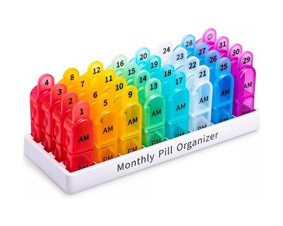 Foto 1 | Pastillero Organizador Mensual 2 Tomas al Día Diseño Abierto
