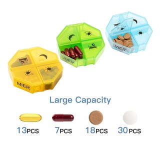 Foto 3 | Pastillero Semanal Organizador En Español De 4 Tomas Eo Safe Imports Esi-15438 Multicolor