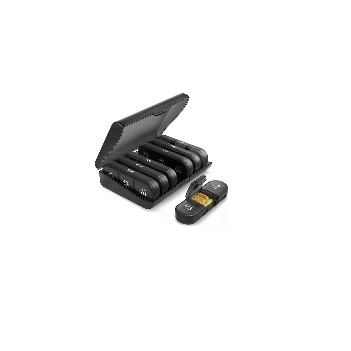 Foto 2 pulgar | Pastillero Semanal 3 Tomás Organizador  Eo Safe Imports Esi-15439 Negro