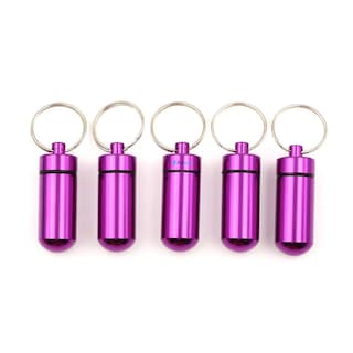 Foto 3 | Set de 5 Pastilleros Portátiles Metálicos Herméticos de Aluminio Morado