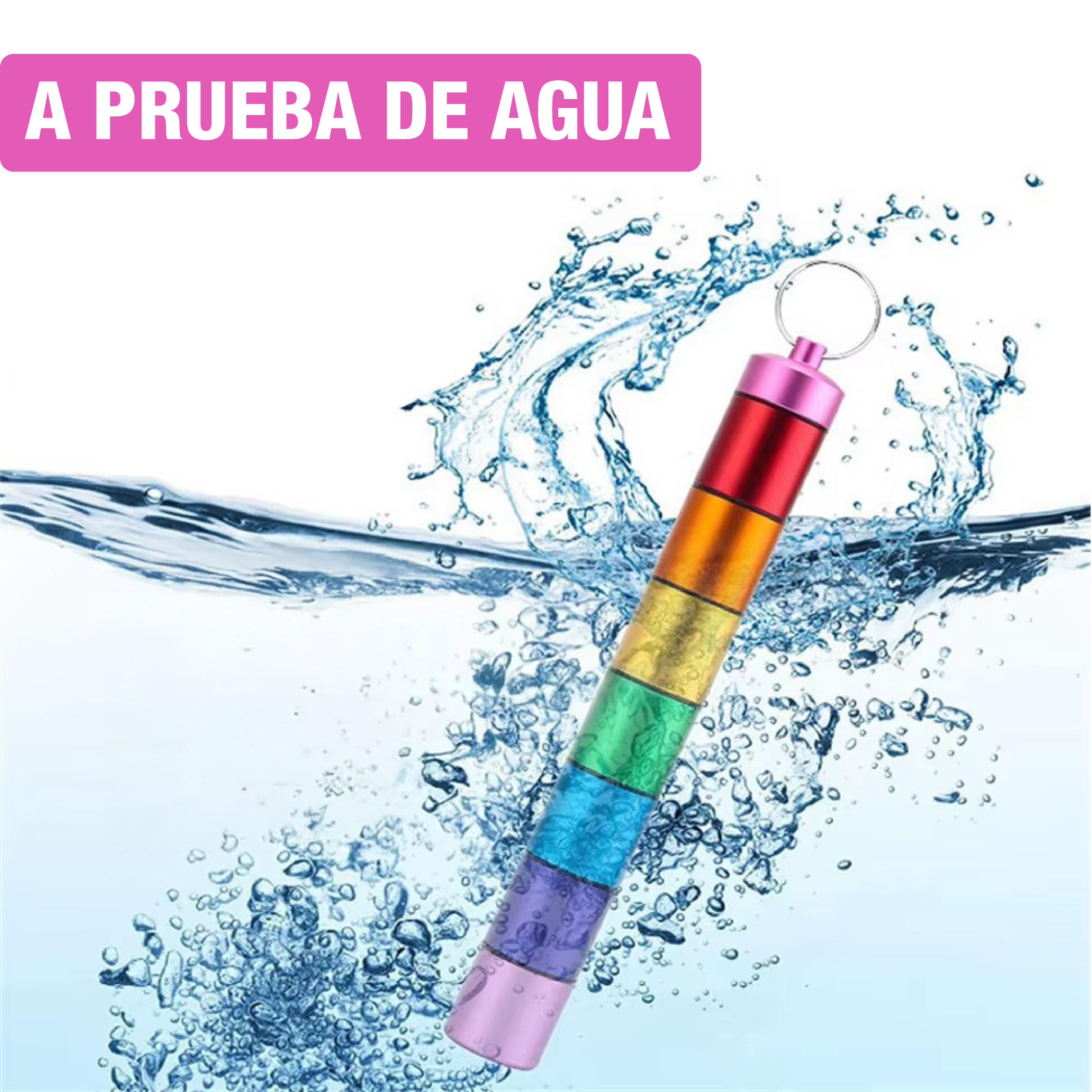 Foto 4 pulgar | Pastillero Semanal Hermético de Llavero en Español Arcoíris
