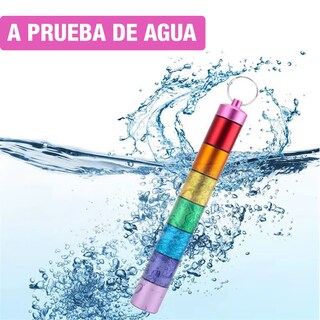 Foto 3 | Pastillero Semanal Hermético de Llavero en Español Arcoíris
