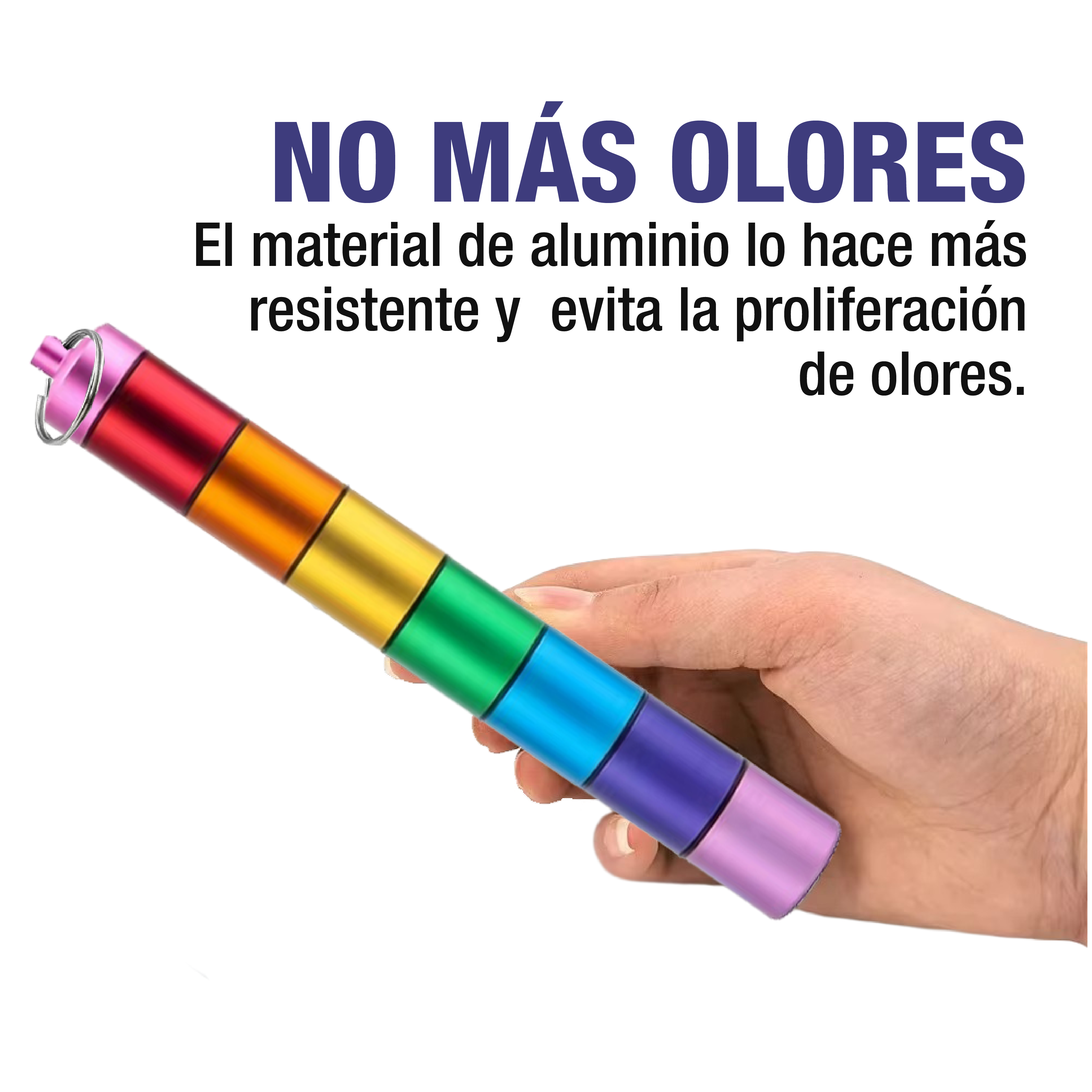 Foto 6 pulgar | Pastillero Semanal Hermético de Llavero en Español Arcoíris