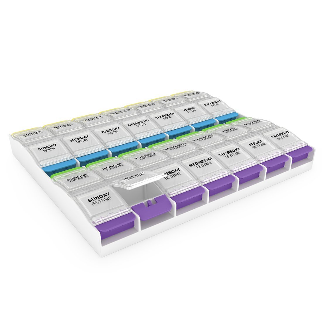 Organizador De Píldoras Ezy Dose Semanal, 7 Días, 2 Xl, 4 Veces Al Día - Venta Internacional.