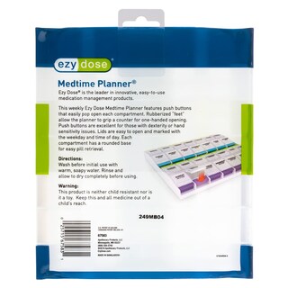 Foto 6 | Organizador De Píldoras Ezy Dose Semanal, 7 Días, 2 Xl, 4 Veces Al Día - Venta Internacional.