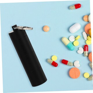 Foto 6 | Botella De Medicina Con Forma De Llavero, Vial De Aleación De Aluminio, 3 Rejillas - Venta Internacional.