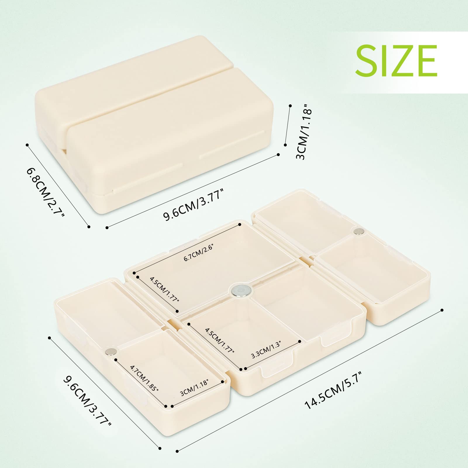 Foto 6 | Funda Portátil Fyy De Daily Pill Organizer Para Viajes, Color Blanco - Venta Internacional.