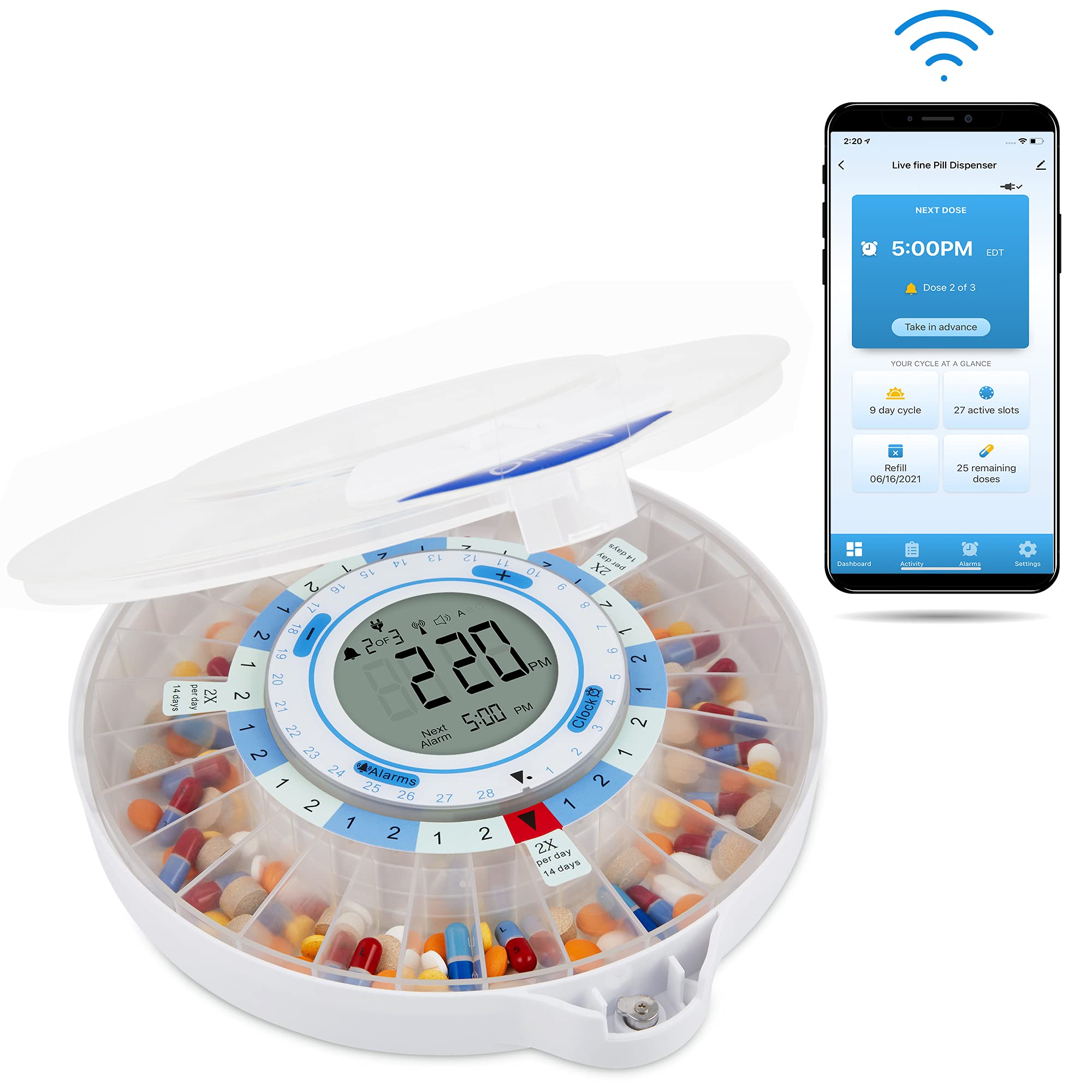 Foto 1 | Dispensador Automático De Píldoras Smart Wifi Livefine Para 28 Días - Venta Internacional.