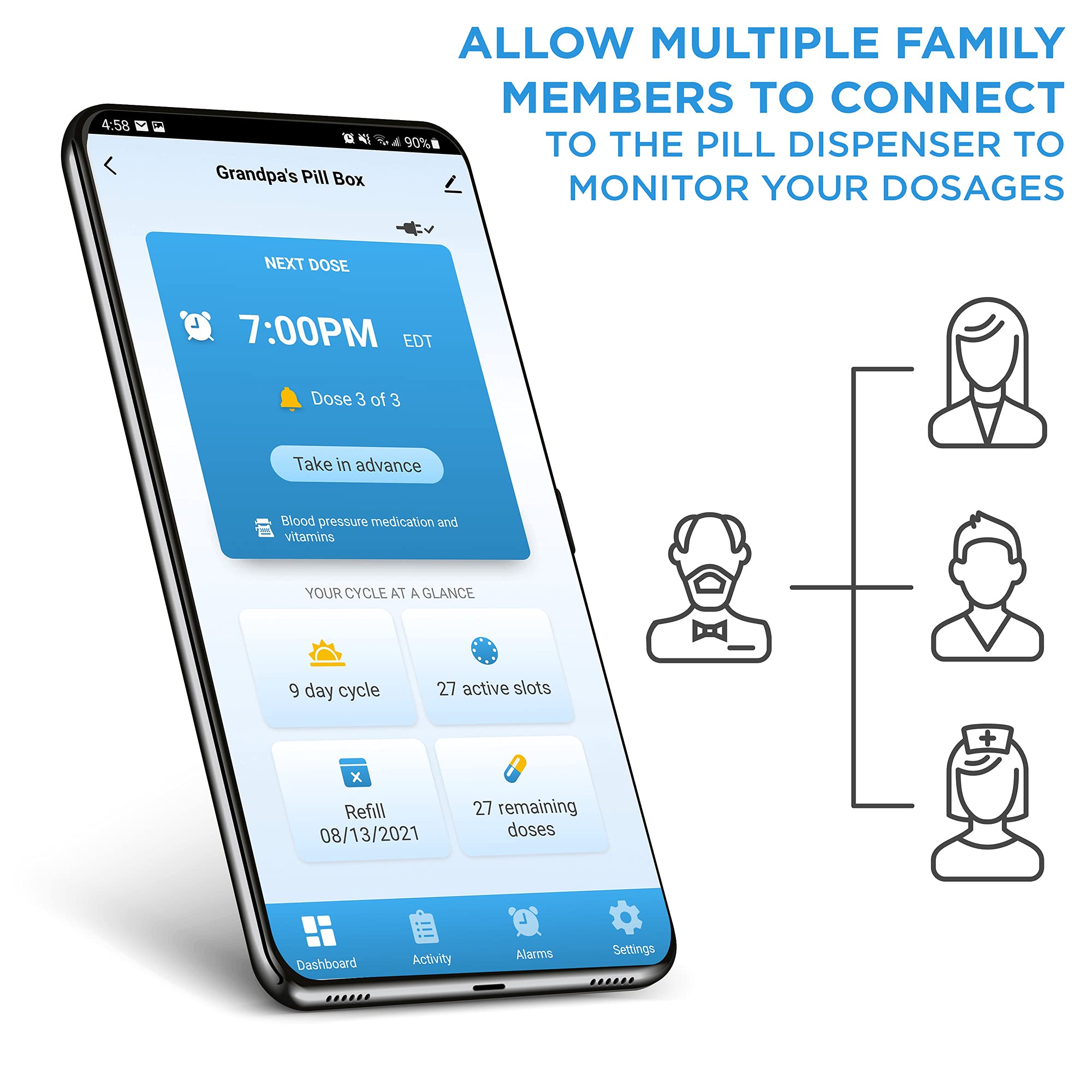 Foto 3 pulgar | Dispensador Automático De Píldoras Smart Wifi Livefine Para 28 Días - Venta Internacional.