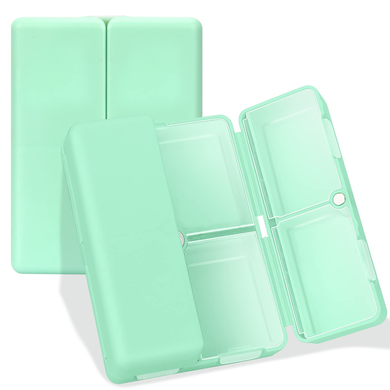Foto 2 pulgar | Organizador De Pastillas Fyy Daily Con 7 Compartimentos, Portátil, Color Verde - Venta Internacional.