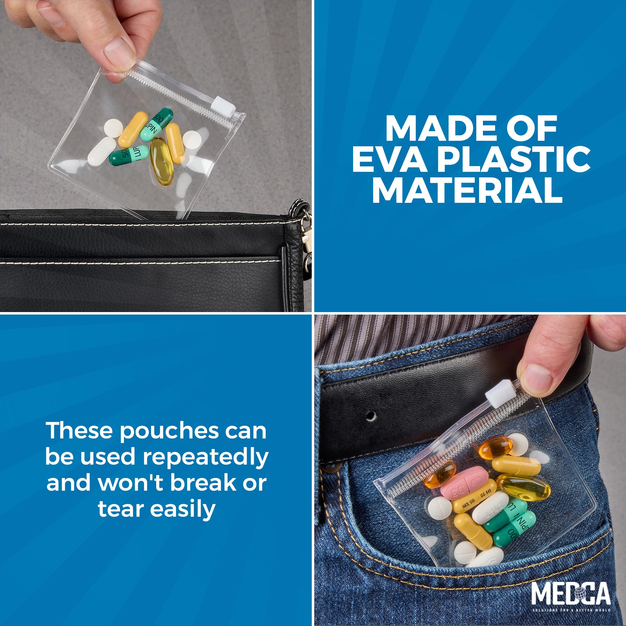 Foto 8 pulgar | Bolsas Para Pastillas Con Cierre Medca, Paquete De 24 Sin Bpa - Venta Internacional.