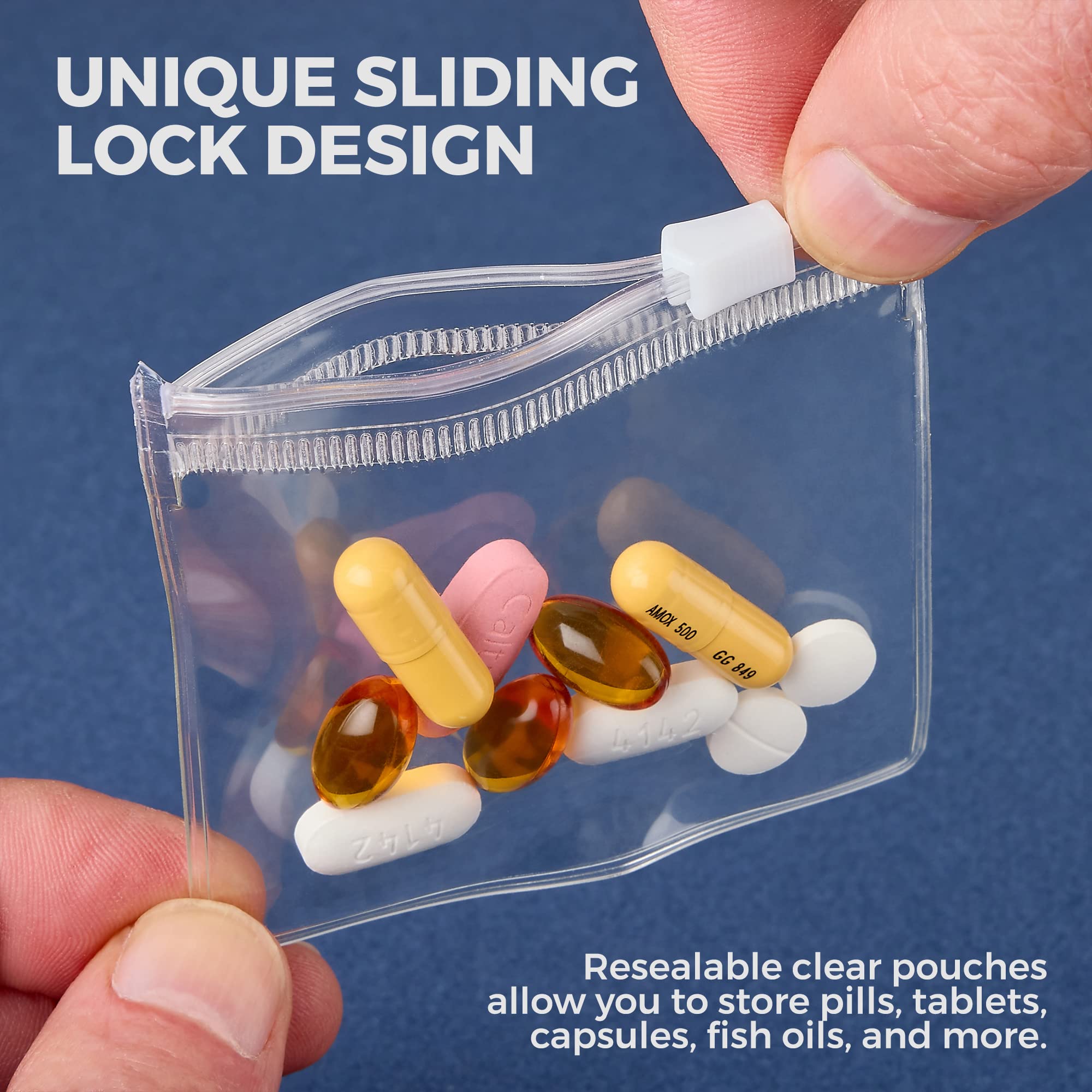 Foto 3 | Bolsas Para Pastillas Con Cierre Medca, Paquete De 12 Unidades De Eva Sin Bpa - Venta Internacional.