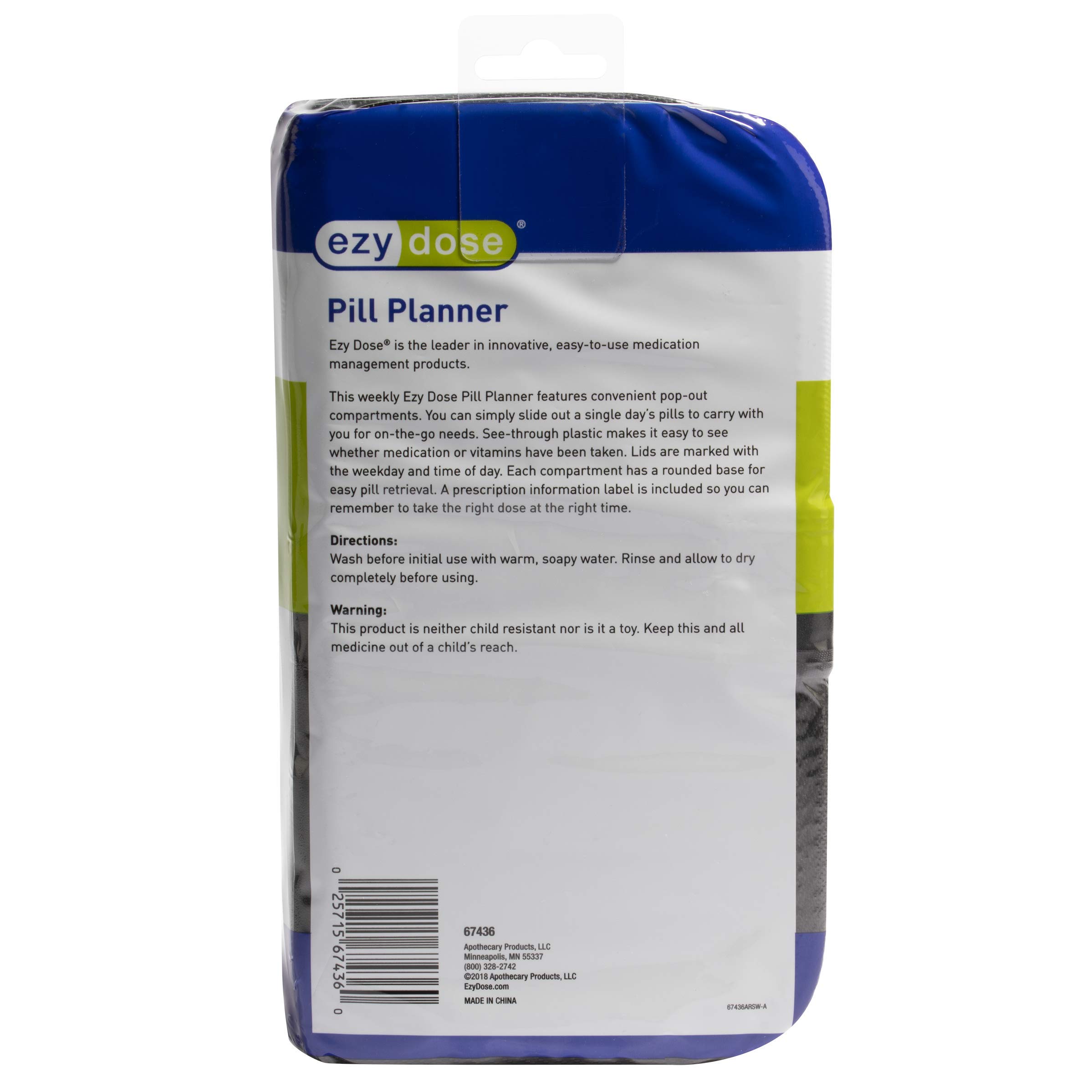 Foto 6 pulgar | Pastillero Ezy Dose Para Un Día A La Vez Con Funda De Transporte - Venta Internacional.