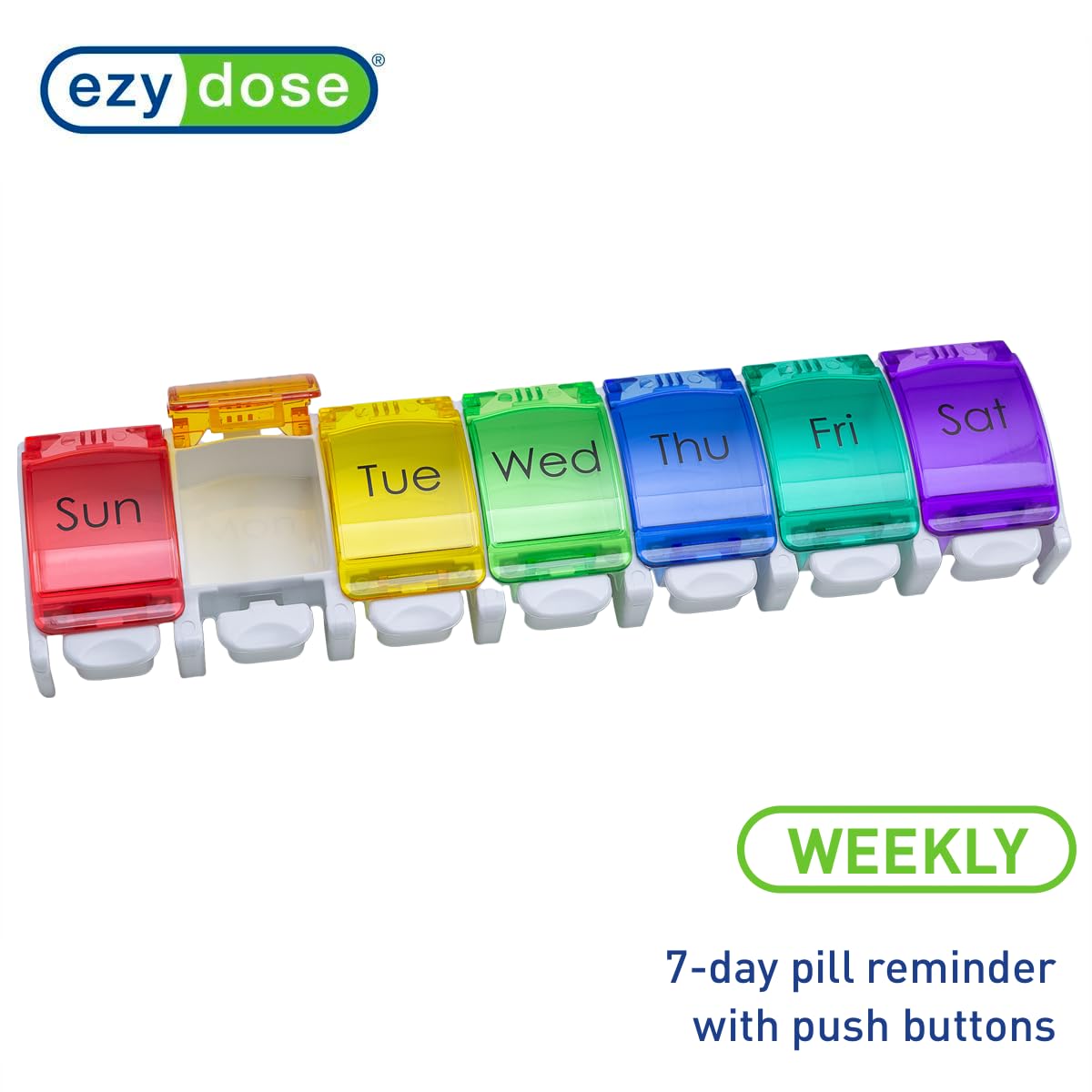 Foto 4 pulgar | Planificador De Píldoras Ezy Dose Semanal Para 7 Días Con Organizador De Vitaminas - Venta Internacional.