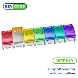 Foto 3 | Planificador De Píldoras Ezy Dose Semanal Para 7 Días Con Organizador De Vitaminas - Venta Internacional.