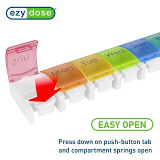 Foto 4 | Planificador De Píldoras Ezy Dose Semanal Para 7 Días Con Organizador De Vitaminas - Venta Internacional.