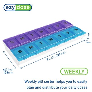 Foto 2 | Pastillero Ezy Dose (14 Días), Planificador De Medicamentos Por La Mañana Y Por La Tarde, Sin Bpa - Venta Internaciona