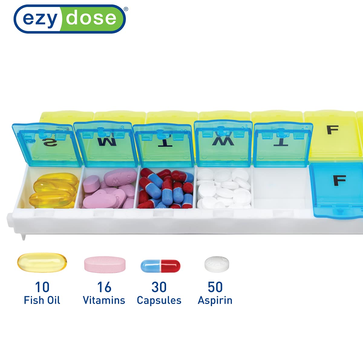 Foto 4 pulgar | Pastillero Ezy Dose (14 Días), Planificador De Medicamentos Por La Mañana Y Por La Tarde, Sin Bpa - Venta Internaciona