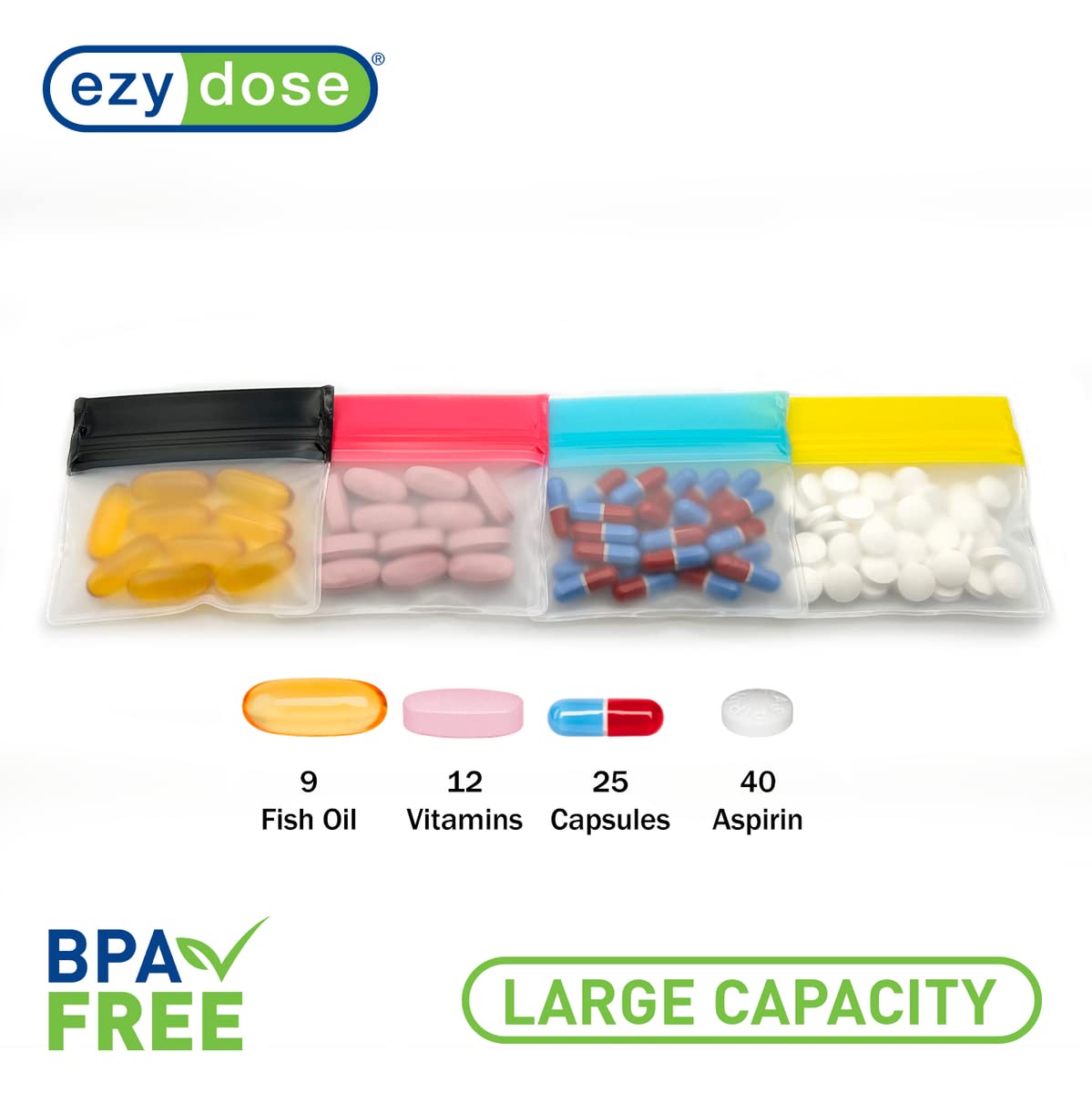 Foto 3 pulgar | Juego De Bolsitas Para Pastillas Ezy Dose, Reutilizables Durante 7 Días, Tamaño Viaje, Sin Bpa - Venta Internacional.