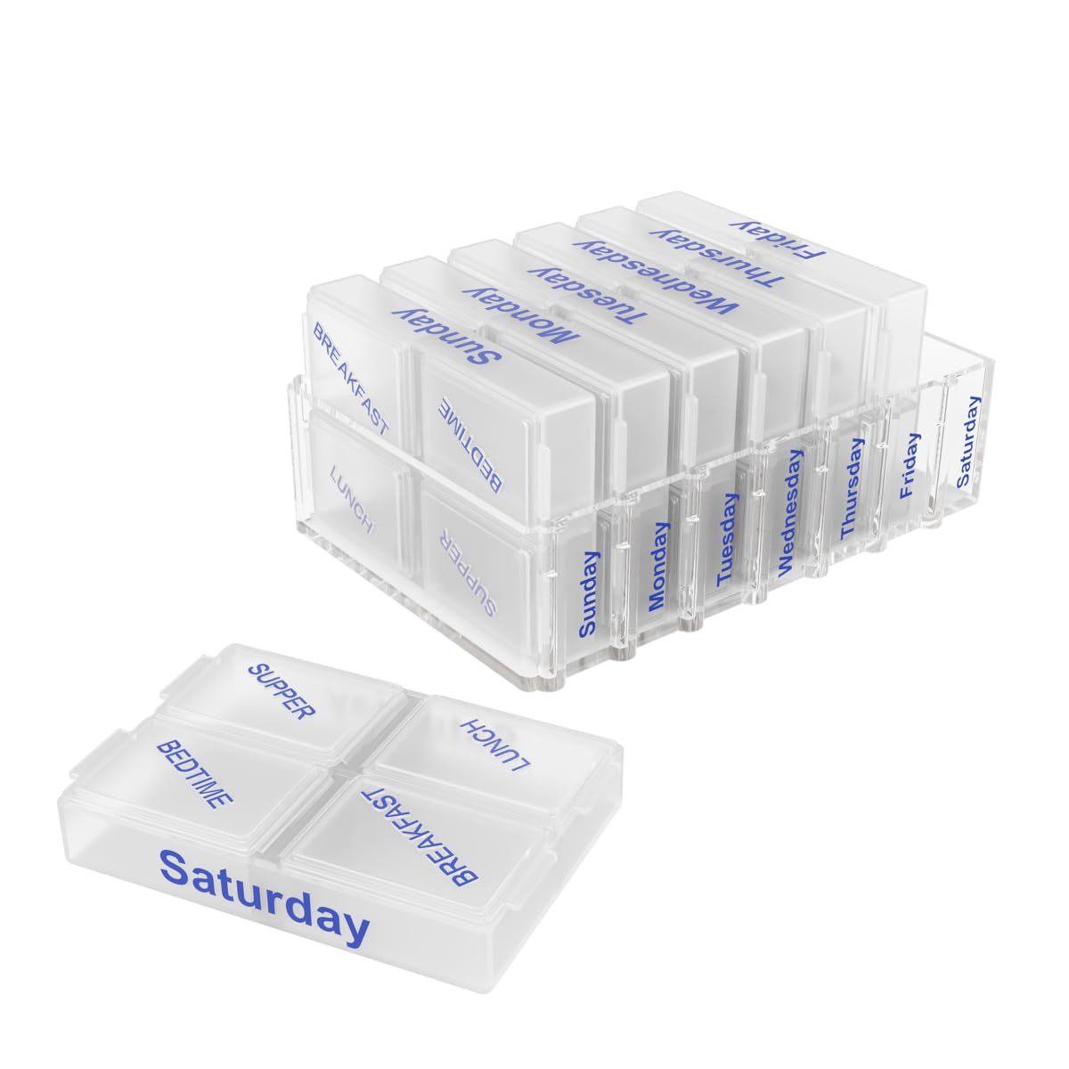 Foto 1 | Pill Pase Ezy Dose  Planificador Semanal De Medicamentos Para 7 Días  Transparente - Venta Internacional.