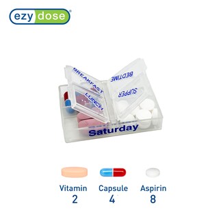Foto 3 | Pill Pase Ezy Dose Planificador Semanal De Medicamentos Para 7 Días Transparente - Venta Internacional.
