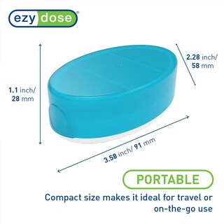 Foto 2 | Pastillero Ezy Dose Daily Ovalado Con 3 Compartimentos 4 Unidades Sin Bpa - Venta Internacional.