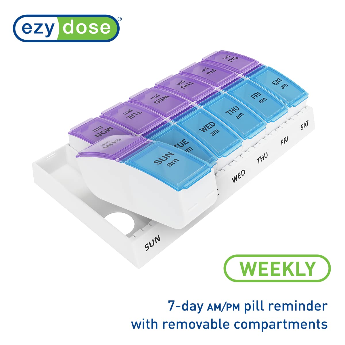 Foto 5 pulgar | Pastillero Ezy Dose  Planificador Semanal De Medicamentos Para 7 Días  Por La Mañana Y Por La Tarde - Venta Internac