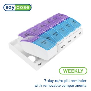 Foto 4 | Pastillero Ezy Dose Planificador Semanal De Medicamentos Para 7 Días Por La Mañana Y Por La Tarde - Venta Internac