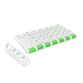 Foto 1 | Organizador De Píldoras Ezy Dose Semanal 7 Días 4 Veces Al Día Verde - Venta Internacional.