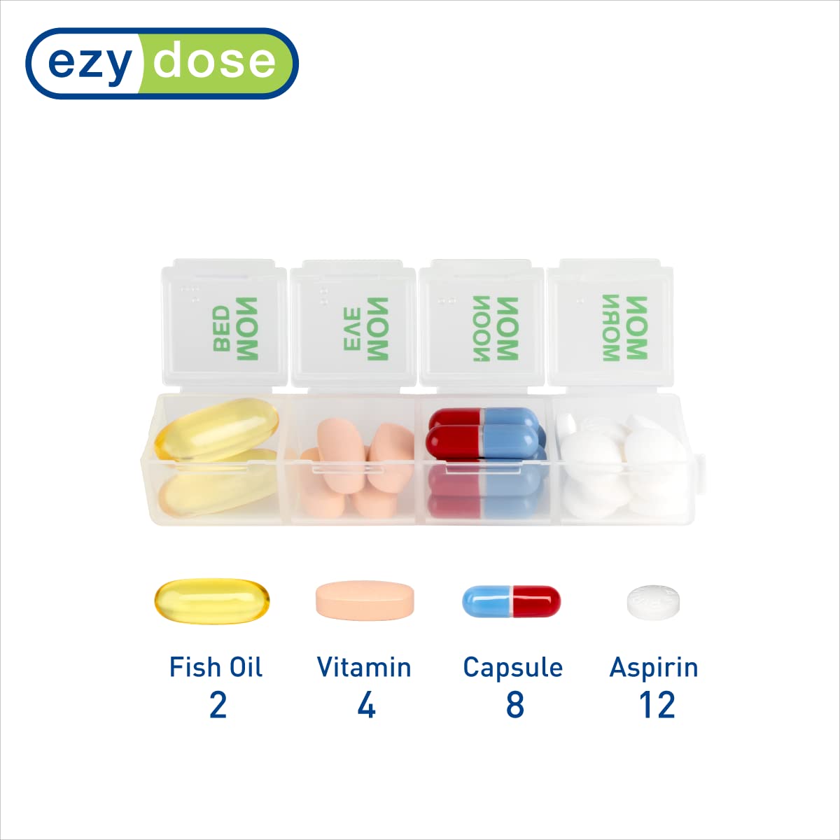 Foto 4 pulgar | Organizador De Píldoras Ezy Dose Semanal  7 Días  4 Veces Al Día  Verde - Venta Internacional.