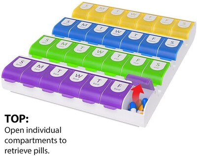 Foto 4 | Pastillero Ezy Dose Planificador Semanal De Medicamentos Para 7 Días Sin Bpa - Venta Internacional.