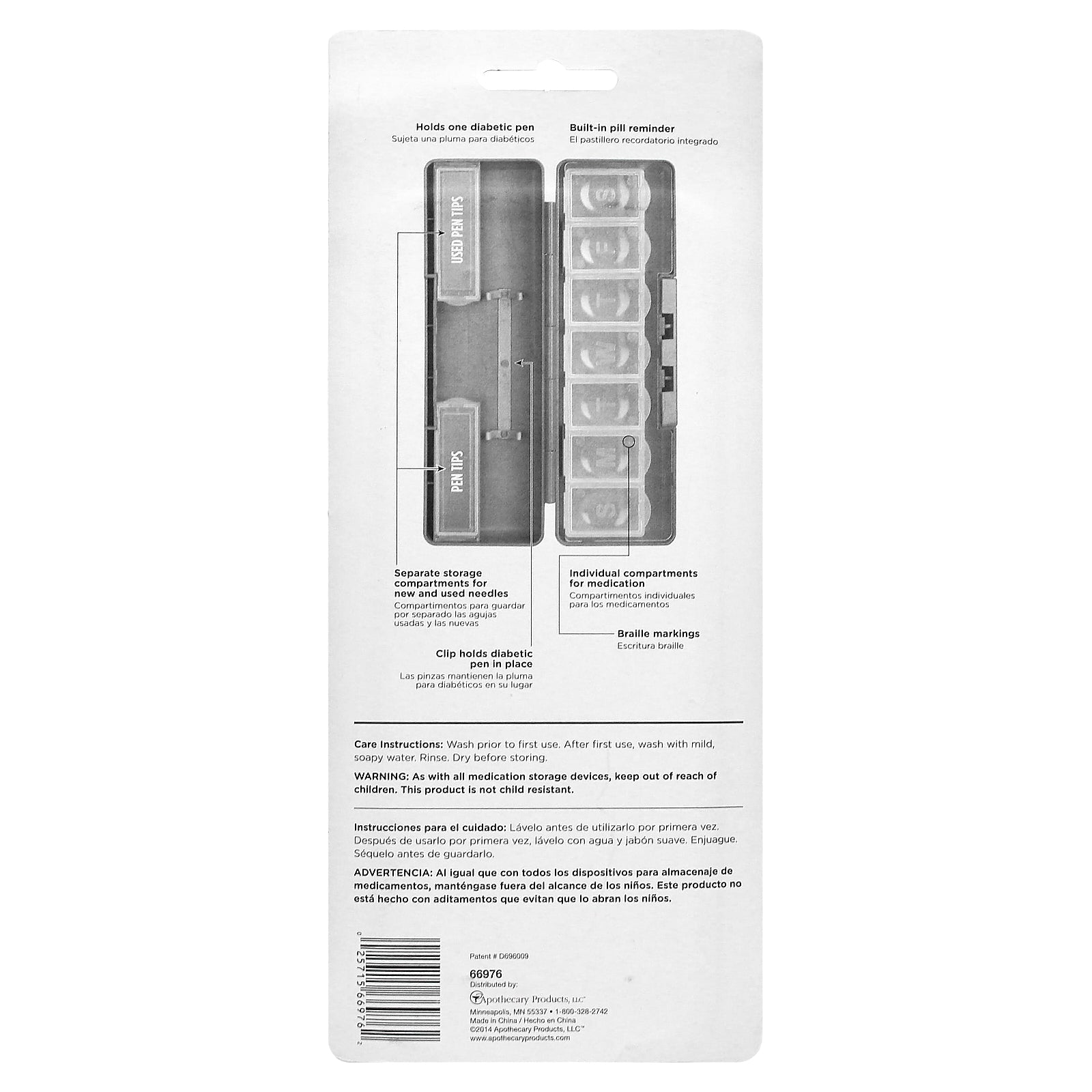 Foto 3 pulgar | Recordatorio De Píldoras Ezy Dose Para 7 Días Con Soporte Para Bolígrafos  1 Unidad - Venta Internacional.