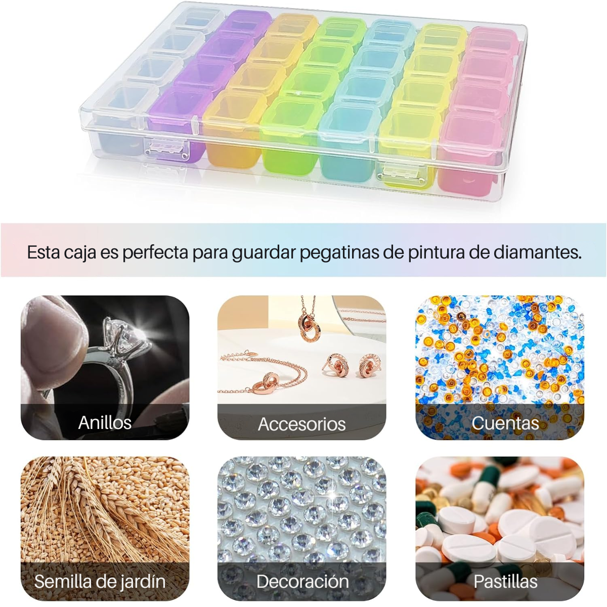 Foto 4 pulgar | Pastillero Organizador Medicamento Joyería 28 Espacios
