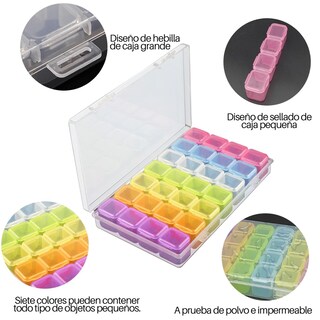 Foto 4 | Pastillero Organizador Medicamento Joyería 28 Espacios