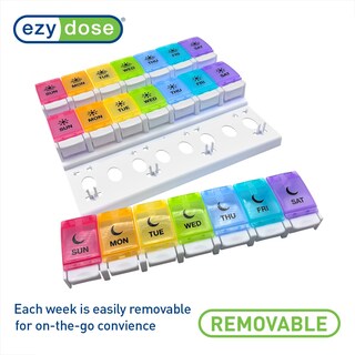 Foto 4 | Pastillero Ezy Dose Planificador Semanal De Medicamentos Para 7 Días Rainbow - Venta Internacional.