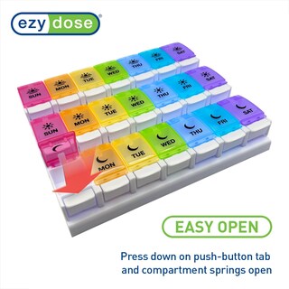 Foto 5 | Pastillero Ezy Dose Planificador Semanal De Medicamentos Para 7 Días Rainbow - Venta Internacional.