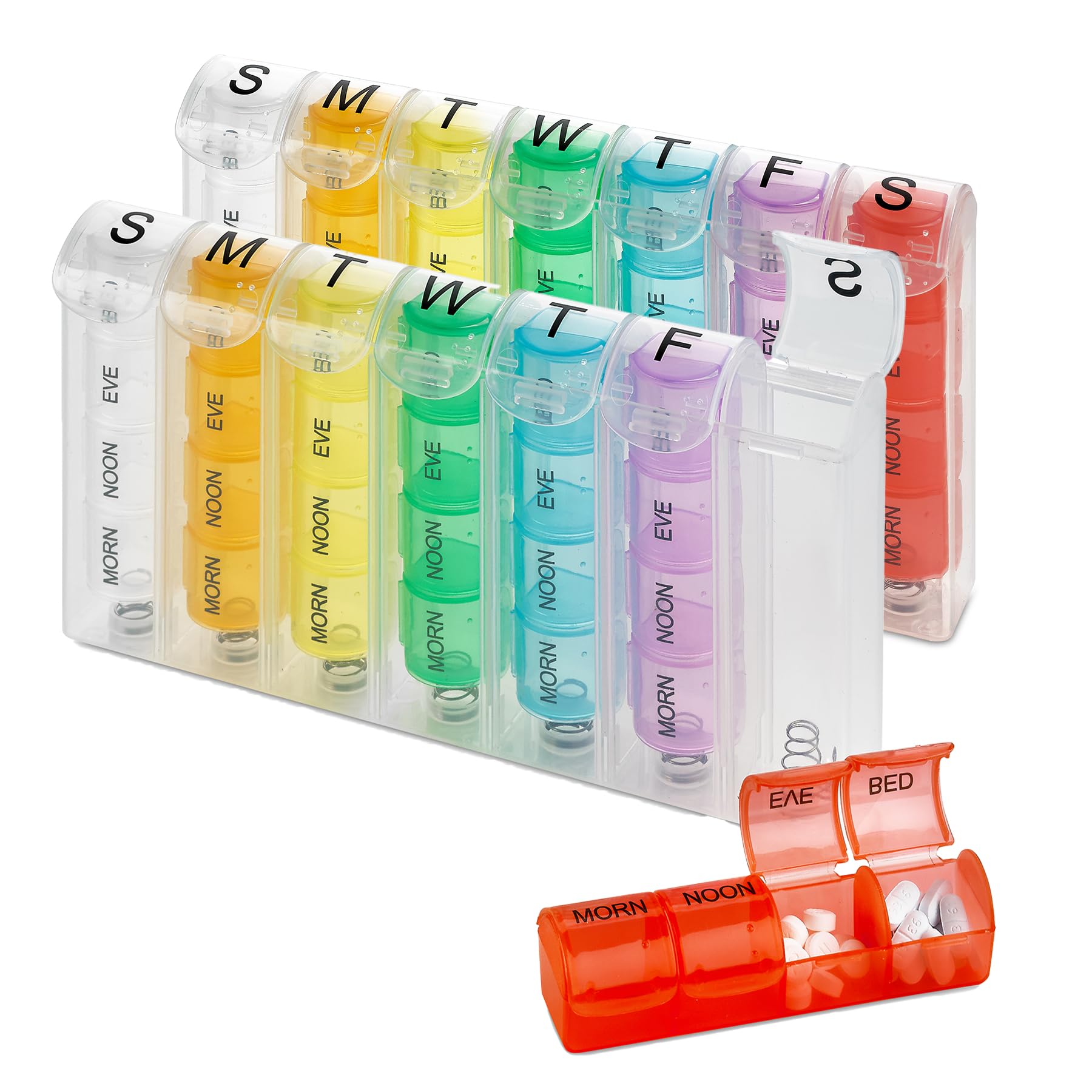 Foto 2 pulgar | Organizador Semanal De Píldoras Medca  Paquete De 2 Para Píldoras Y Vitaminas - Venta Internacional.